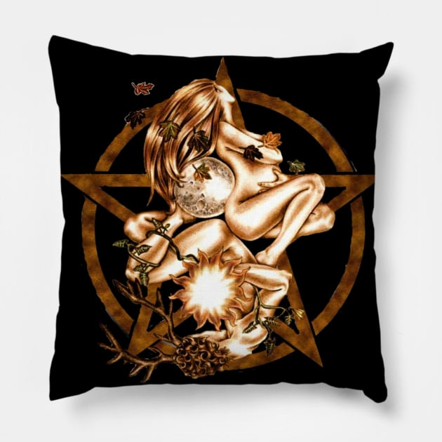 pentagram Pillow by Merilinwitch