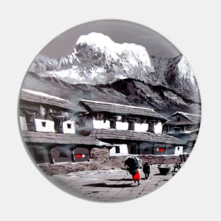 Panoramic View Of Everest Base Camp Pin
