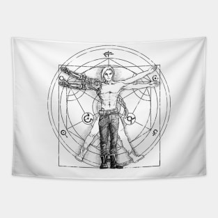 Vitruvian Alchemist Tapestry