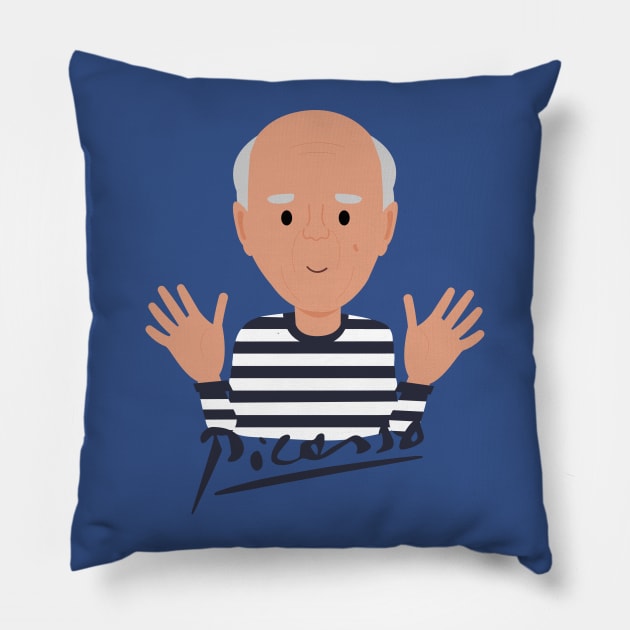 Picasso kawaii Pillow by Creotumundo