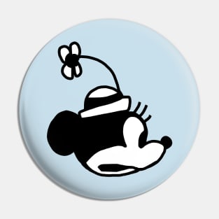 Portrait Running Cartoon Girl Mouse in Steamboat Willie Pin