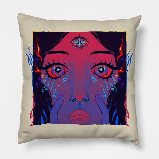 Cry Baby Pillow by snowpiart