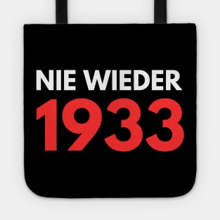 NIE WIEDER 1933 Anti-Fascist Anti-Nazi Protest Tote