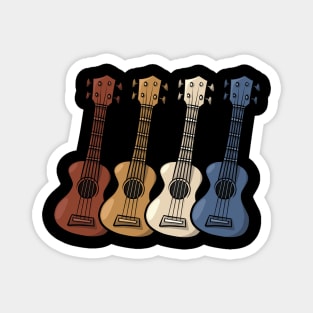 Retro Style Hawaii Ukuleles Hawaiian Uke Music Magnet