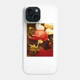 Single Rose Bloom In Gothic Phone Case