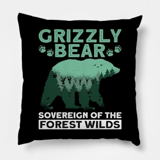 Grizzly Bear - Sovereign of the Forest Wilds - Grizzly Bear Pillow
