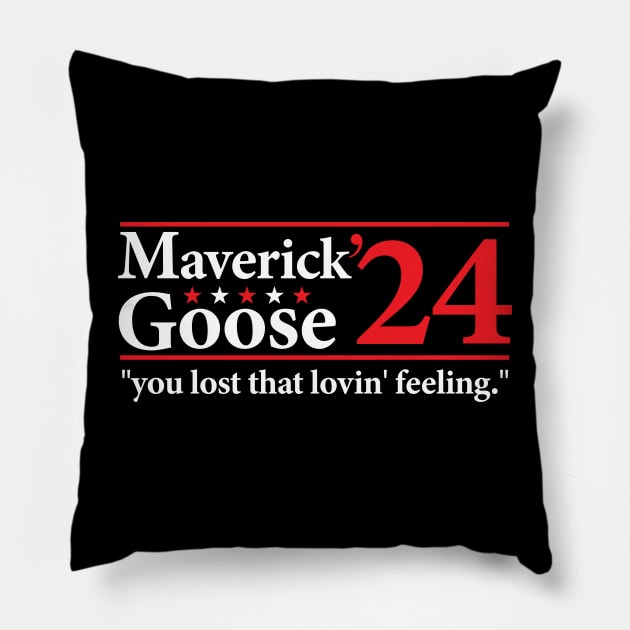 Maverick Goose 2024 Election Pillow by vintage-corner