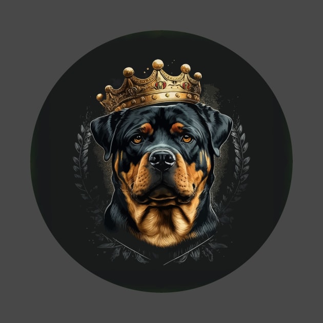 Rottweiler Dog with Crown by K3rst