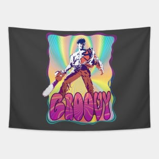 Evil Dead Ash Williams Groovy Tapestry