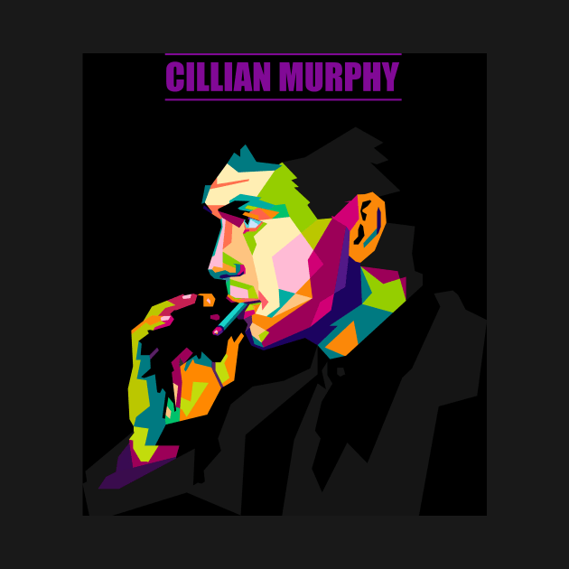 Cillian Murphy In Wpap Pop Art Style by Hanafi