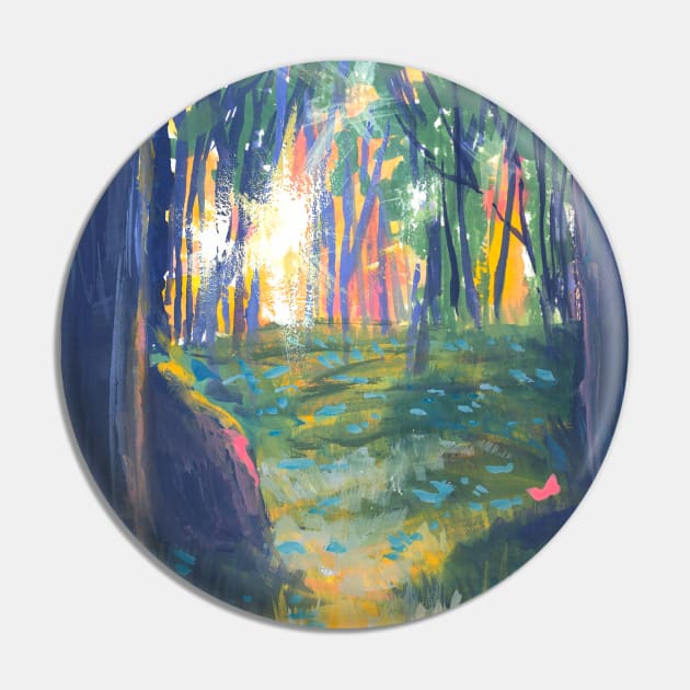 sunlit forest Pin by erinkatearcher