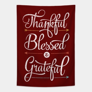 Thankful Blessed & Grateful Tapestry