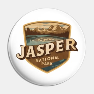 Retro Jasper National Park Pin