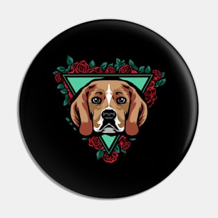 Beagle in  rose Pin