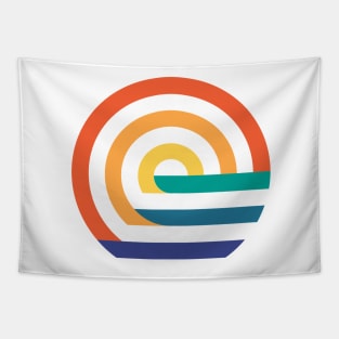 Sunset geometric vacation Tapestry