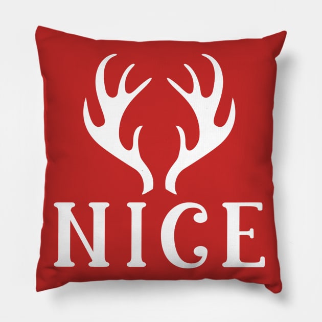 Nice Christmas List Pillow by Yule