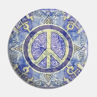 Peace sign anti war activist No War protest Israel Palestine Islamic Judaica Pin