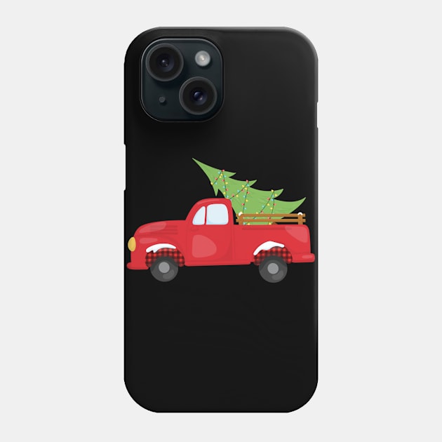 Christmas Pickup Hauling Christmas Tree Farm Phone Case by StacysCellar