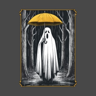 Vintage floral ghost halloween ghost in the forest gothic T-Shirt