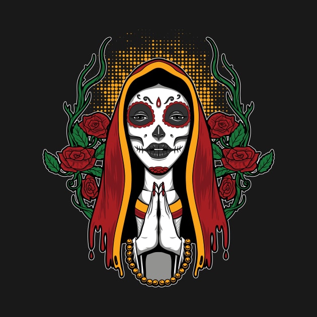 Day of the Dead Praying Woman by SLAG_Creative