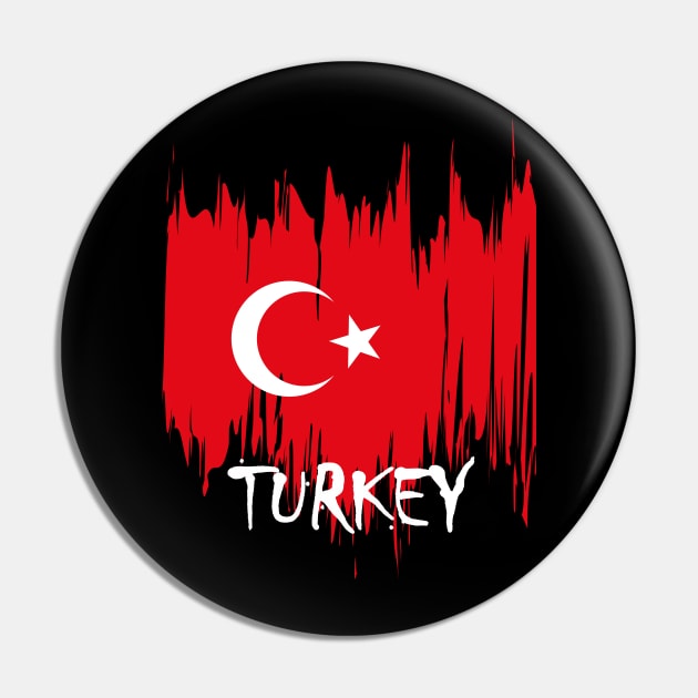 Turkey National Flag Pin by samzizou