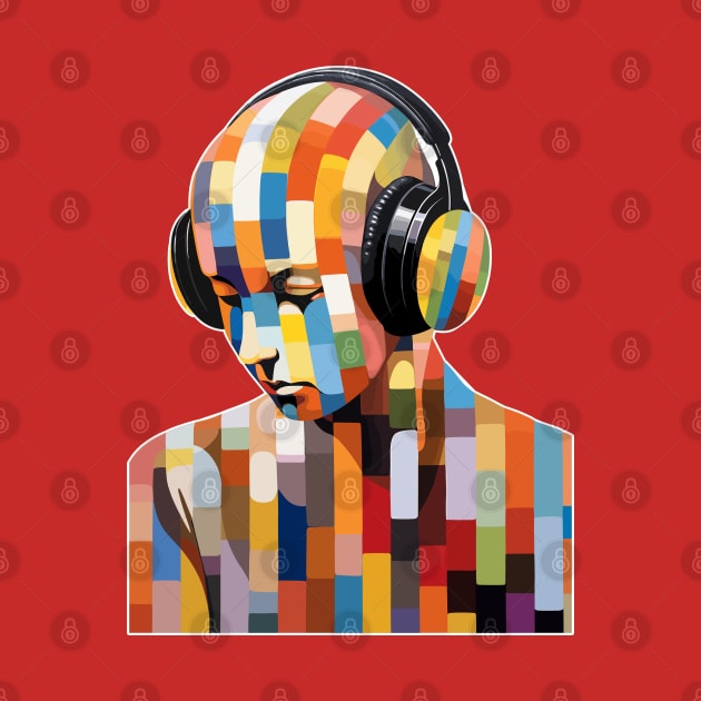 Headphone Girl - Abstract Art by Dazed Pig