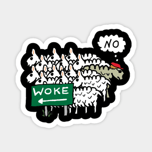 Anti Woke Sheep Magnet