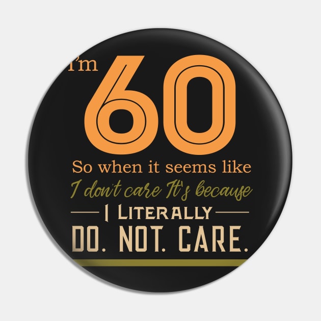 60th Birthday Awesome Celebration Pin by GDLife