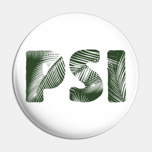 Psi Leaf Letters Pin