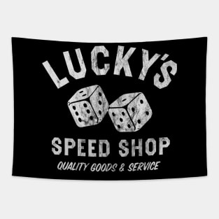 Lucky's Speed Shop Tapestry