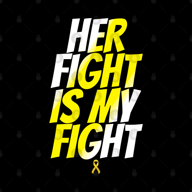 Yellow Ribbon Endometriosis Awareness | Her Fight Is My Fight by Shopinno Shirts