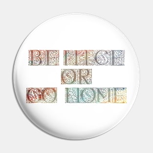 Be Nice or Go Home Pin