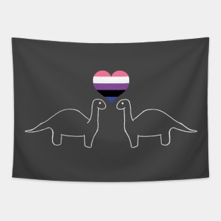 Genderfluid Dinos Tapestry