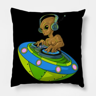 Space Music Dj Alien Pillow