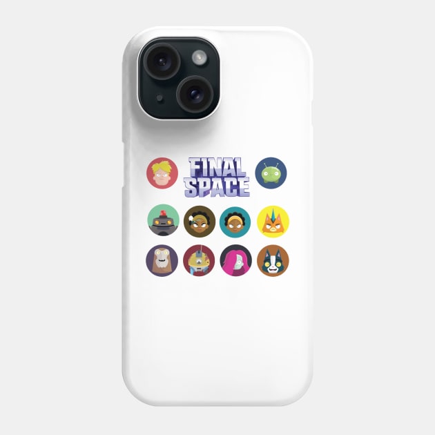 Final Space - All Characters! Phone Case by humoursimpson