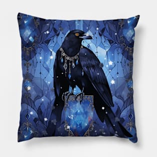 Raven And Gems Pillow