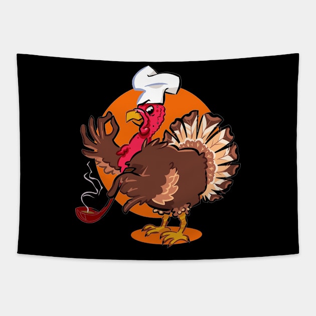 Thanksgiving Turkey Day Funny Gift Tapestry by karascom