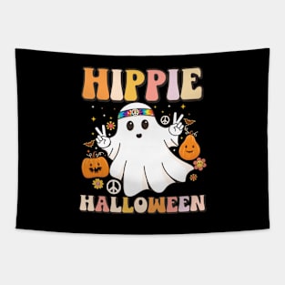 Spooky ghost Retro Let's Go Ghouls Halloween ghost Costumes Tapestry