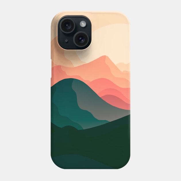 Sand dune mountains Phone Case by Swadeillustrations