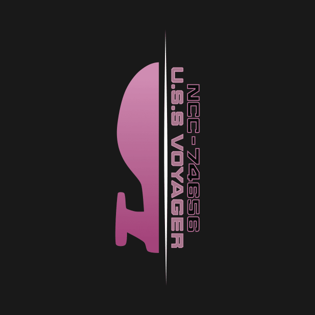 Fanart for the cure - Minimalist Voyager in pink by Amalgam000