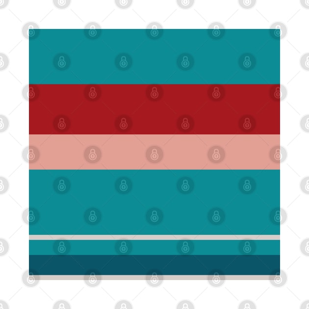 A magnificent collection of Blood (Animal), Blush, Silver, Dark Cyan and Petrol stripes. by Sociable Stripes