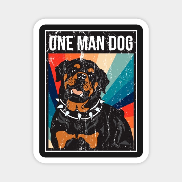 One man dog Magnet by ARTSYILA