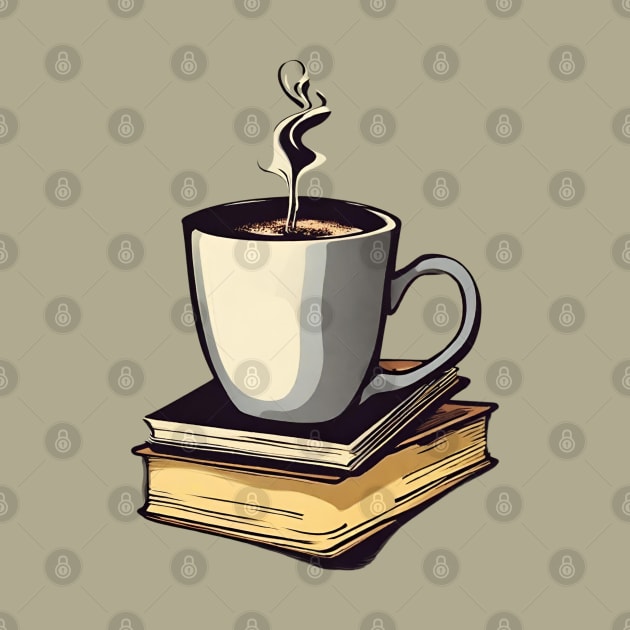 Coffee Cup and Books by FarmOfCuties