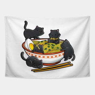 kitten ramen japanese Tapestry