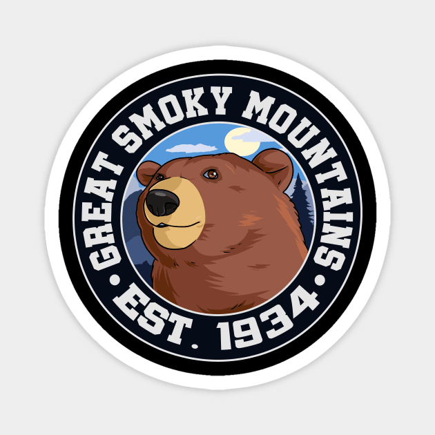 Great Smoky Mountains National Park Brown Bear Magnet by Noseking