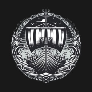 Viking Saga: Ancient Norse Ship T-Shirt