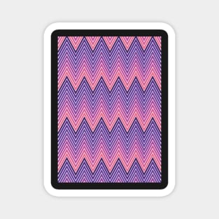 Trendy Purple Geometric Chevron Herringbone Pattern Magnet