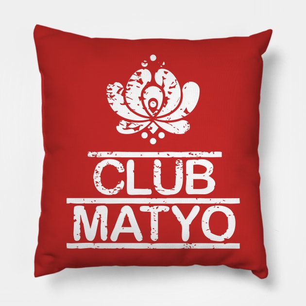 Club Matyo Grunge - White Pillow by moni5550