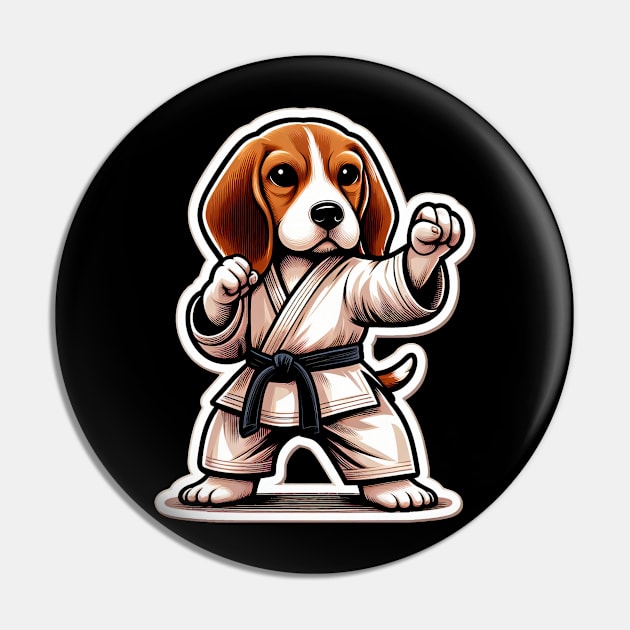 Beagle karate Pin by k9-tee