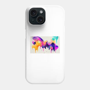 Modern Contemporary Abstract Watercolor Colorful Multicolored Cosmic Splash Galaxy Phone Case